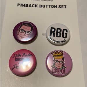 RBG pins set 4 one inch size great gift assorted